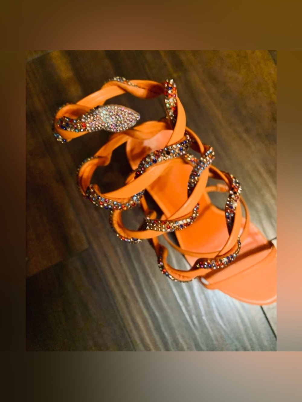 Dani Sunset Drip Rhinestone Heels - Picture 2 of 7